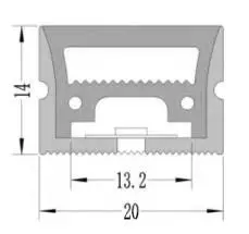 Perfil LED Flexível Silicone 20mm x 14mm