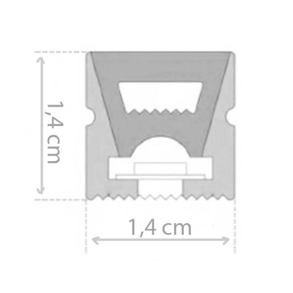 Perfil LED Flexível 12W 24V 14mm x 14mm 50M