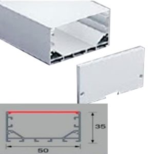 Perfil LED Sobrepor Linear 50mm x 35mm